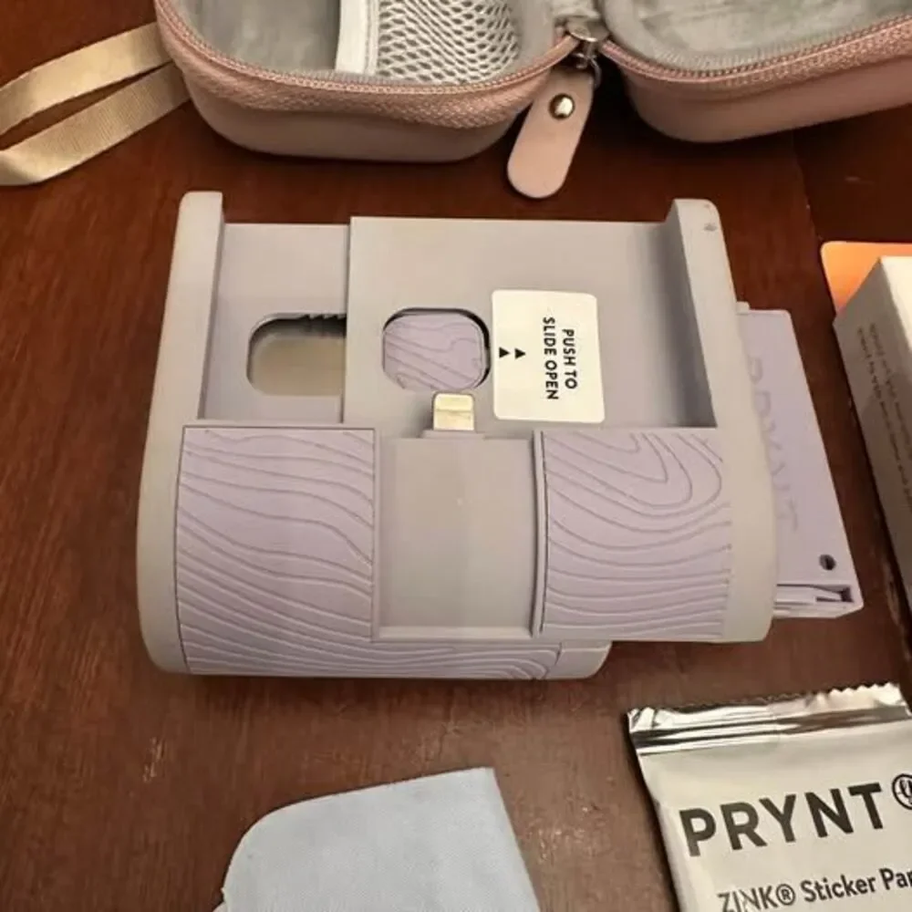 Prynt Pocket, Instant Photo Printer for iPhone Lavender Purple Bundle Case Film
